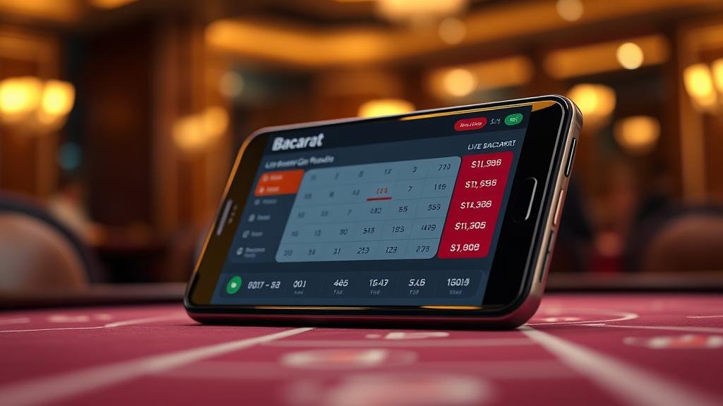 กราฟสถิติการออกผลบาคาร่าบนแท็บเล็ต