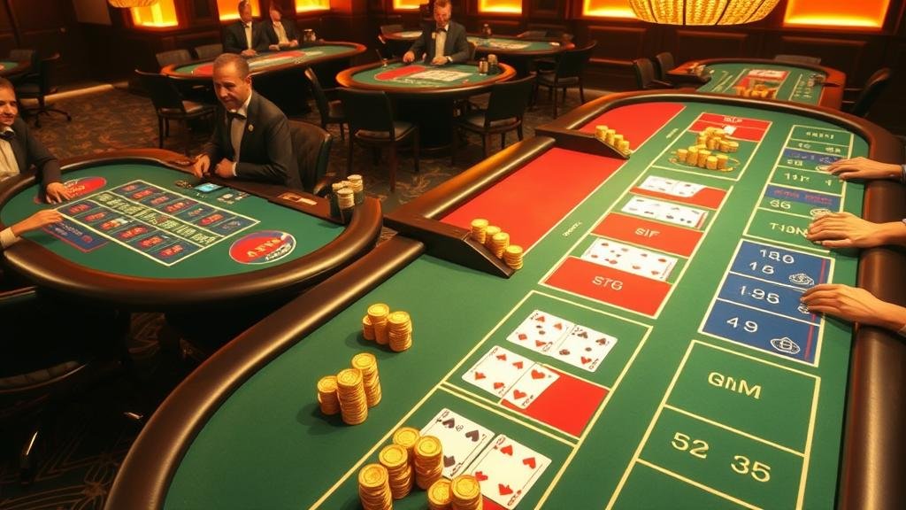 หน้าจอแท็บเล็ตแสดงการเล่นบาคาร่าพร้อมสถิติ