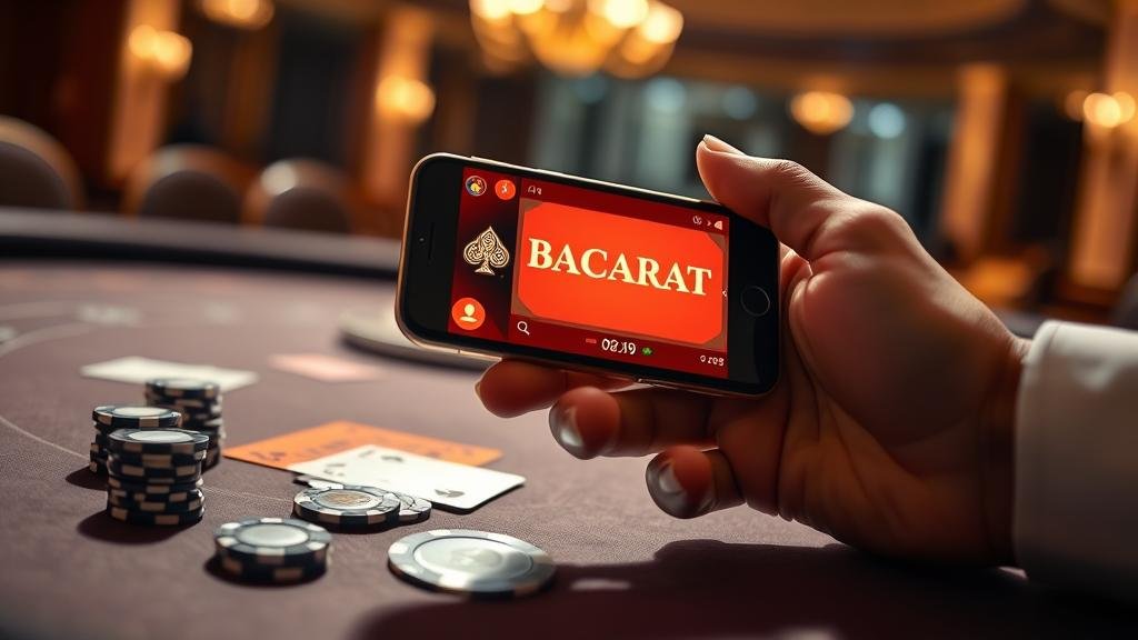 หน้าจอเกมบาคาร่าบน iPhone
