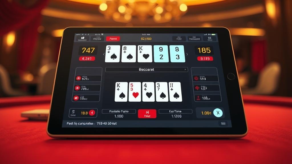 กราฟวิเคราะห์ผลบาคาร่าบนหน้าจอคอมพิวเตอร์