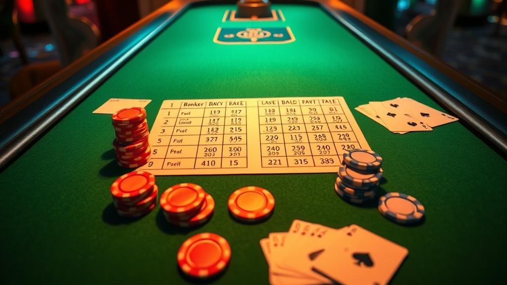 ภาพประกอบกลยุทธ์การเดินเงิน Martingale ในบาคาร่า