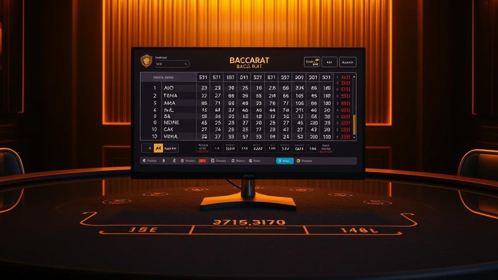 การแสดงผลเค้าไพ่ลูกปัดและมังกรในเกมบาคาร่า