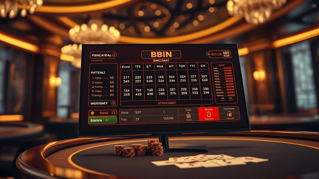 หน้าจอเกมบาคาร่า WM Casino ที่แสดงข้อมูลการเดิมพันอย่างชัดเจน