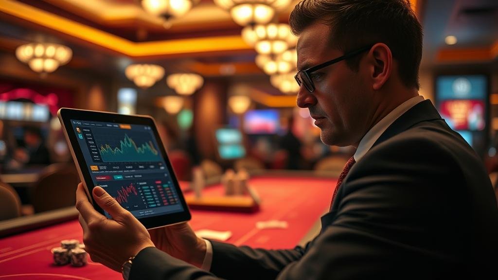 หน้าจอโทรศัพท์มือถือแสดงเกมบาคาร่า Allbet