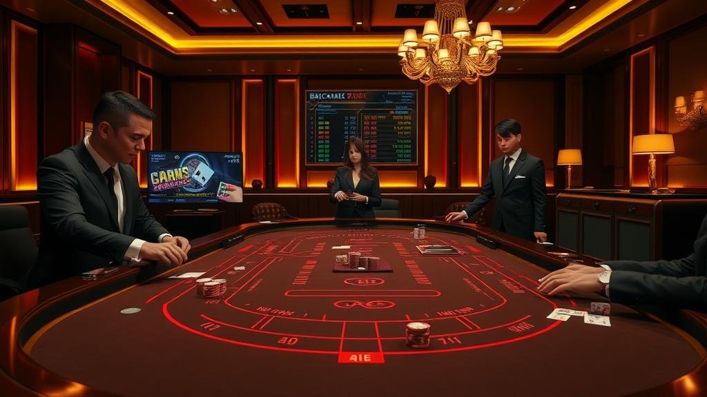 ภาพอินโฟกราฟิกแสดงเทคนิคการเล่นและบริหารเงินทุนบาคาร่า