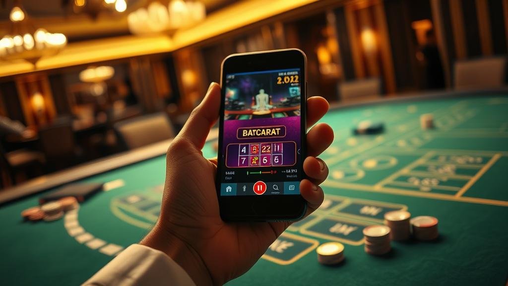 หน้าจอเกมบาคาร่าสดบนมือถือ