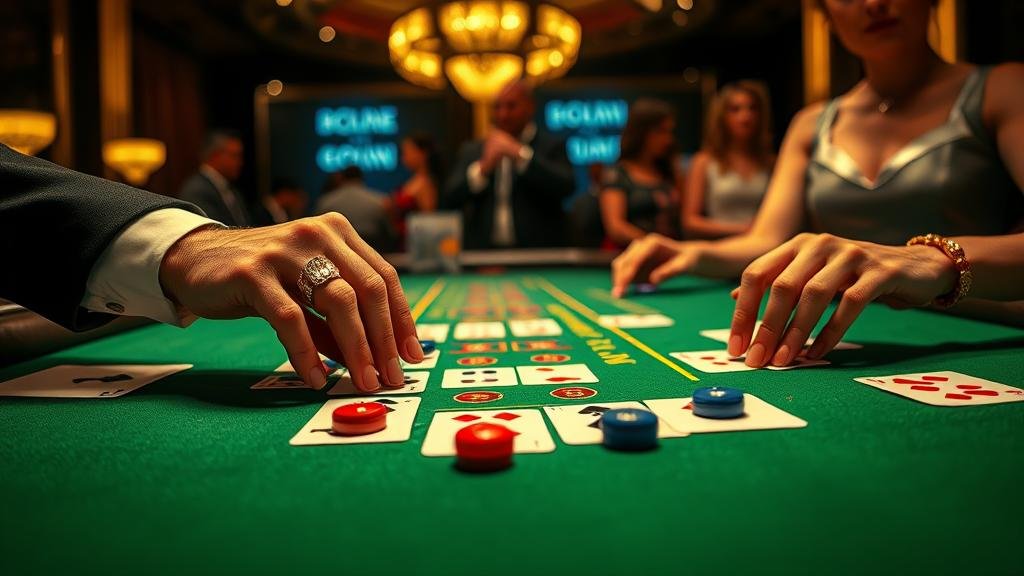 ภาพห้องบาคาร่าสดจากค่าย Evolution Gaming บนมือถือ