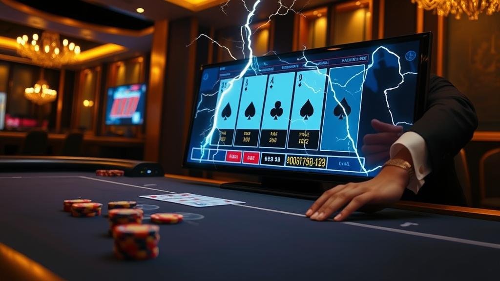 เอฟเฟกต์สายฟ้าในเกมบาคาร่าพร้อมตัวคูณ