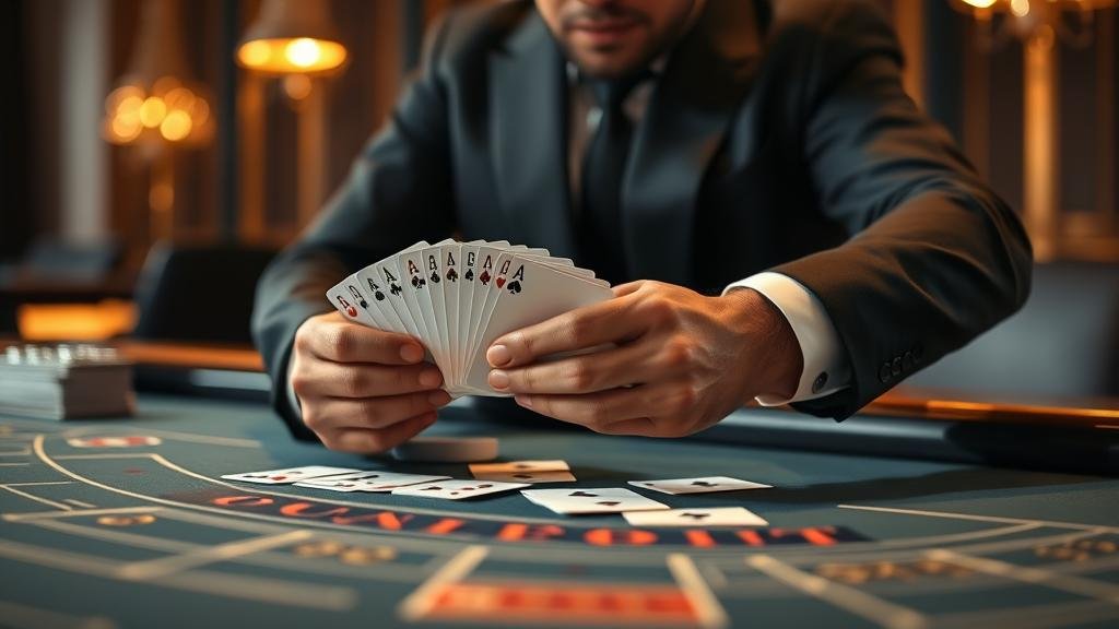 โต๊ะบาคาร่าพร้อมชิปเดิมพัน