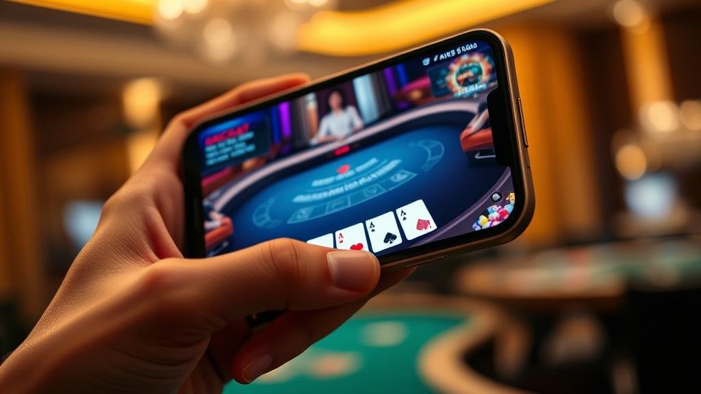 ดีลเลอร์สาวสวยจาก SA Gaming กำลังให้บริการ