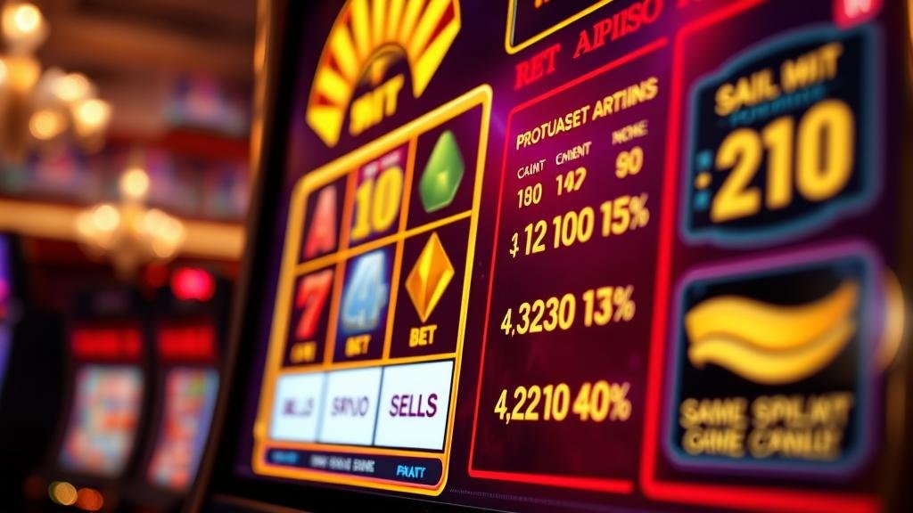 หน้าจอแสดงข้อมูล RTP และตารางการจ่ายเงินของสล็อต