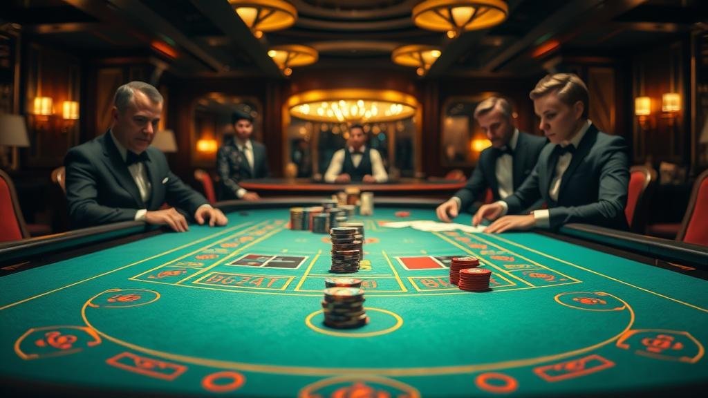 ชิปคาสิโนและสัญลักษณ์โบนัสบาคาร่าสายฟ้า