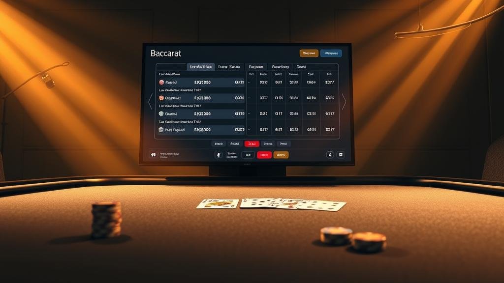 เปรียบเทียบหน้าจอเกมบาคาร่าจากค่ายต่างๆ