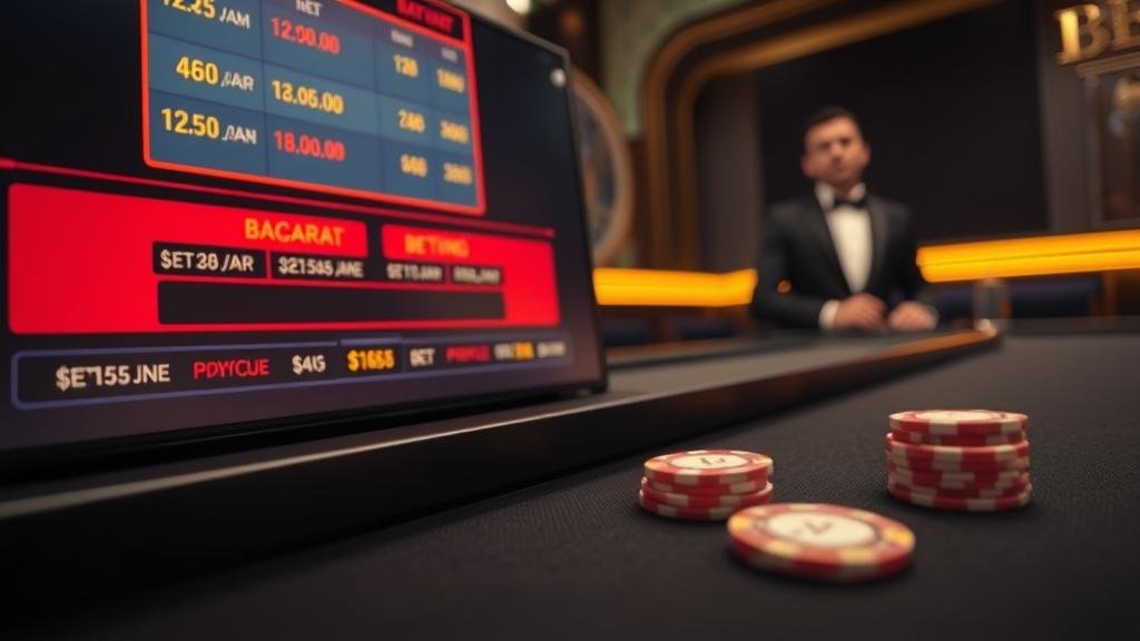 ภาพประกอบเค้าไพ่บาคาร่าและระบบการเดินเงิน