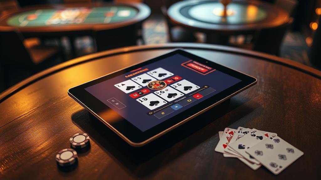 การใช้ระบบ 1-3-2-4 ในการเล่นบาคาร่าบนแท็บเล็ต