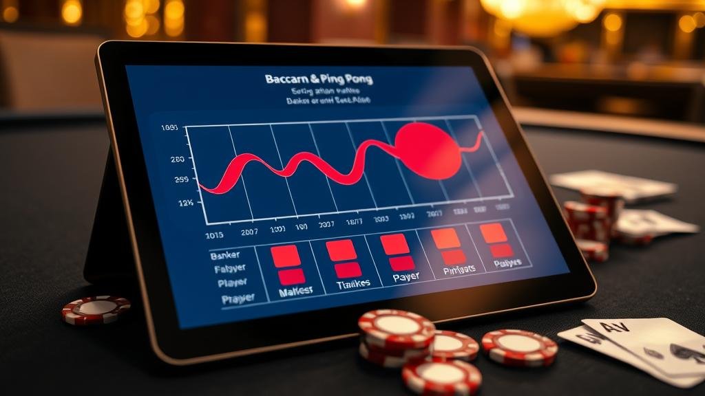 ผู้เล่นบาคาร่าที่ชนะบนแท็บเล็ต