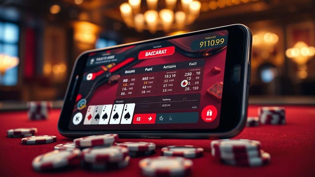 หน้าจอแสดงสถิติบาคาร่าแบบต่างๆ บนมือถือ