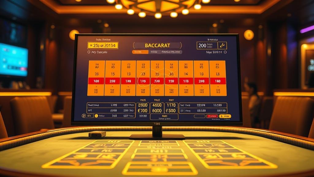 ตารางแสดงรูปแบบเค้าไพ่บาคาร่าต่างๆ