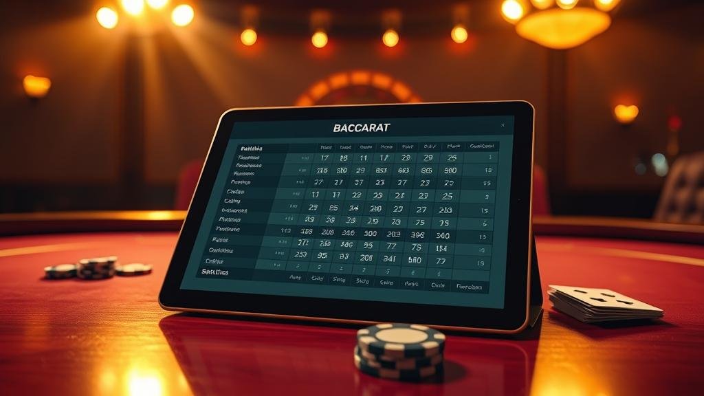 การทดสอบสูตรบาคาร่าบนแท็บเล็ต