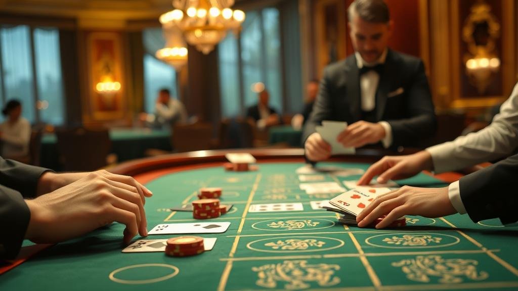 หน้าจอเกมบาคาร่าออนไลน์ยุโรป แสดงตารางเดิมพันและประวัติไพ่