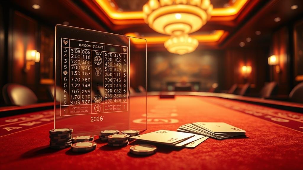 การแสดงผลค่าคอมมิชชั่นบนหน้าจอโทรศัพท์มือถือขณะเล่นบาคาร่า