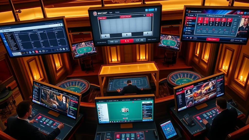 ตัวอย่างการแสดงผลเค้าไพ่บาคาร่าบนหน้าจอ