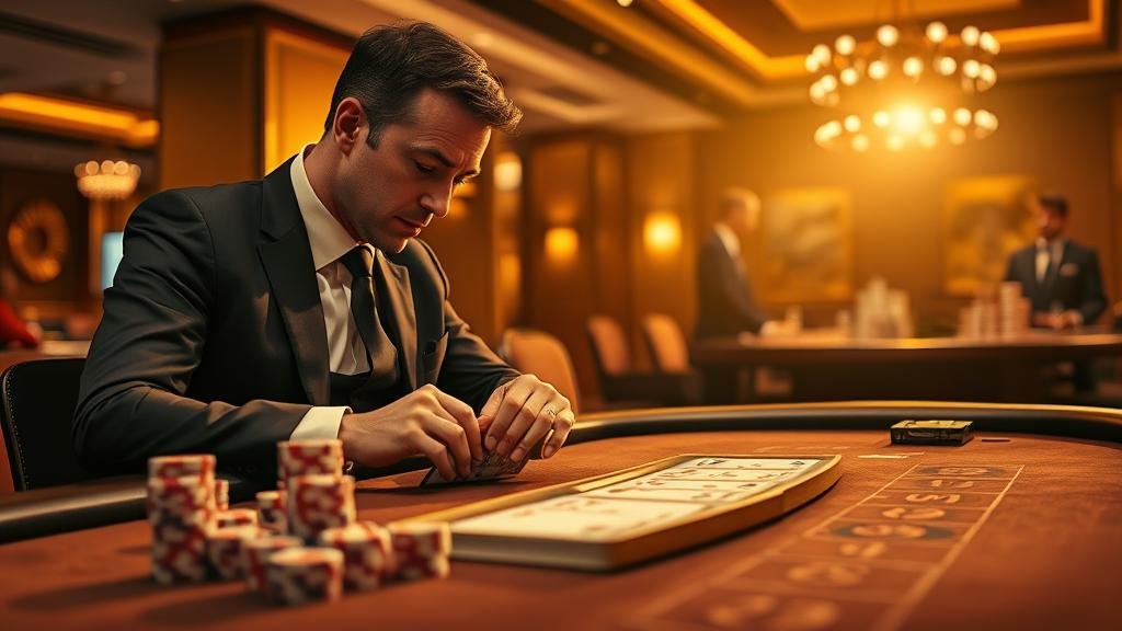 หน้าจอแสดงผลการเล่นบาคาร่าบนแท็บเล็ต