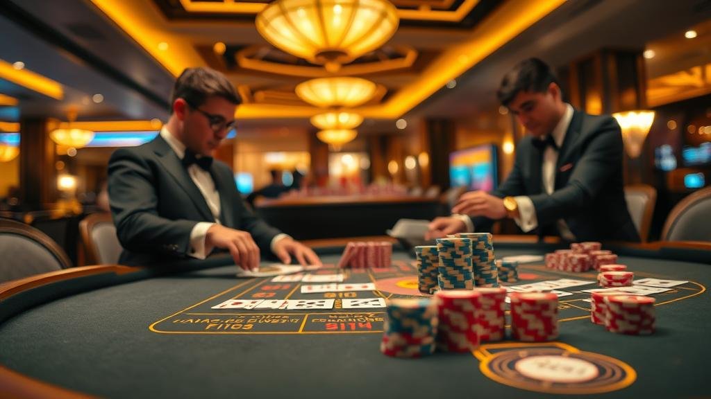 หน้าจอแสดงสถิติและรูปแบบไพ่บาคาร่า