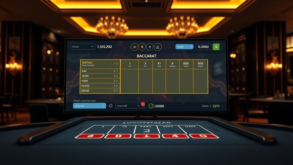 หน้าจอเกมบาคาร่า AE Gaming พร้อมดีลเลอร์สาวสวย