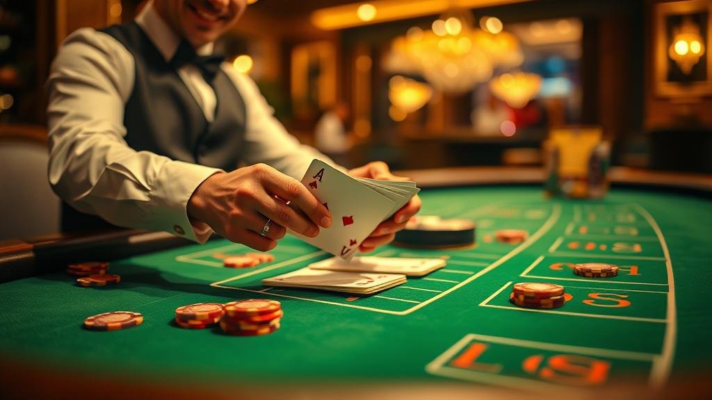 การแจกไพ่บาคาร่าสด