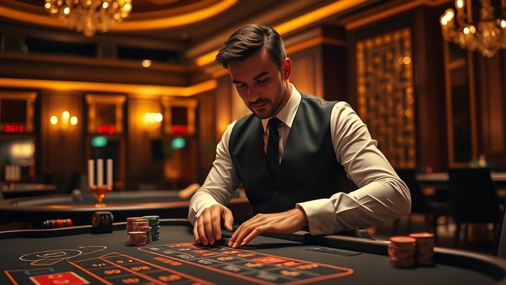 ตารางบาคาร่าพร้อมไพ่และชิปเดิมพัน