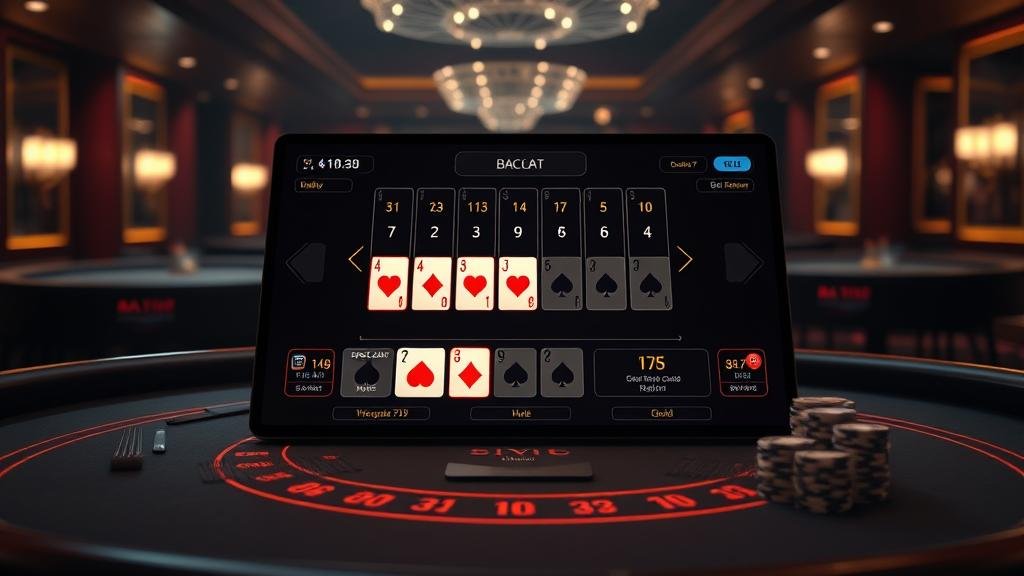 ตารางสถิติและเค้าไพ่บาคาร่า