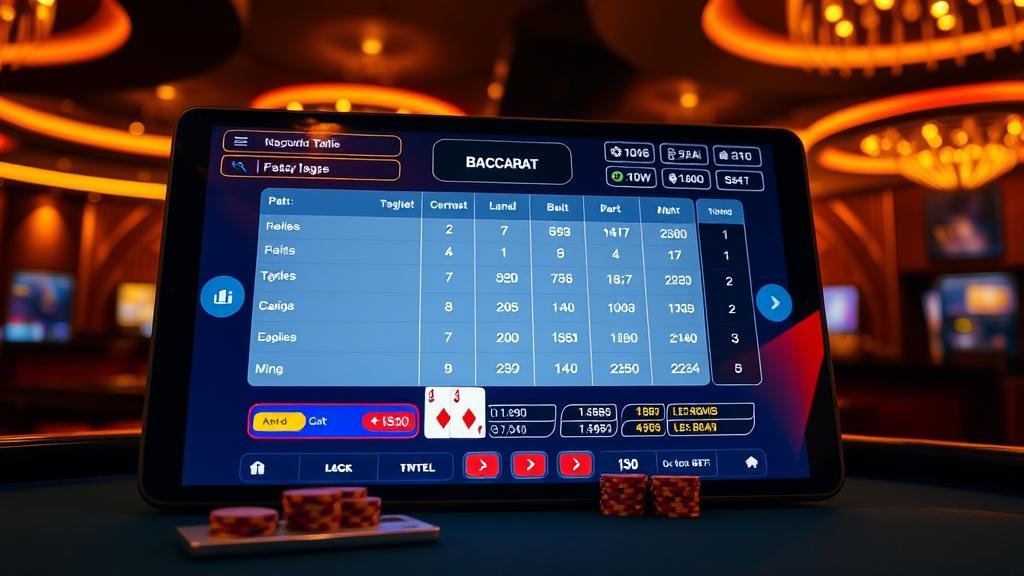 ตารางแสดงเค้าไพ่บาคาร่ารูปแบบต่างๆ