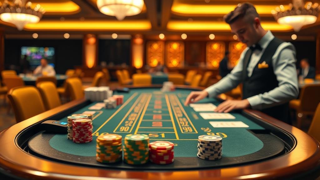 หน้าจอเกมบาคาร่าไลฟ์สดจากค่าย Ezugi