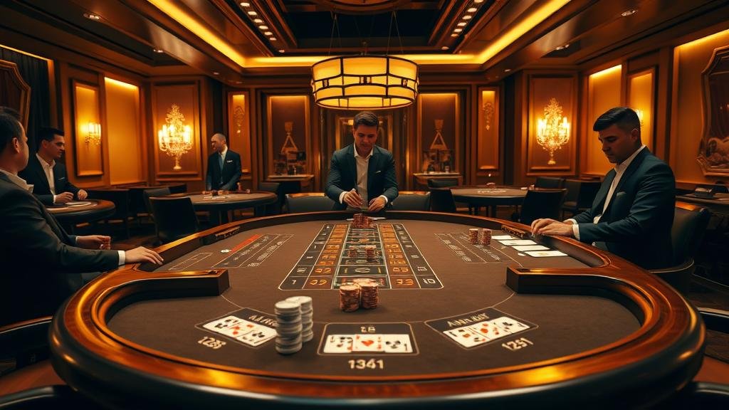 ตัวอย่างการวางเดิมพันไพ่คู่ในเกมบาคาร่า