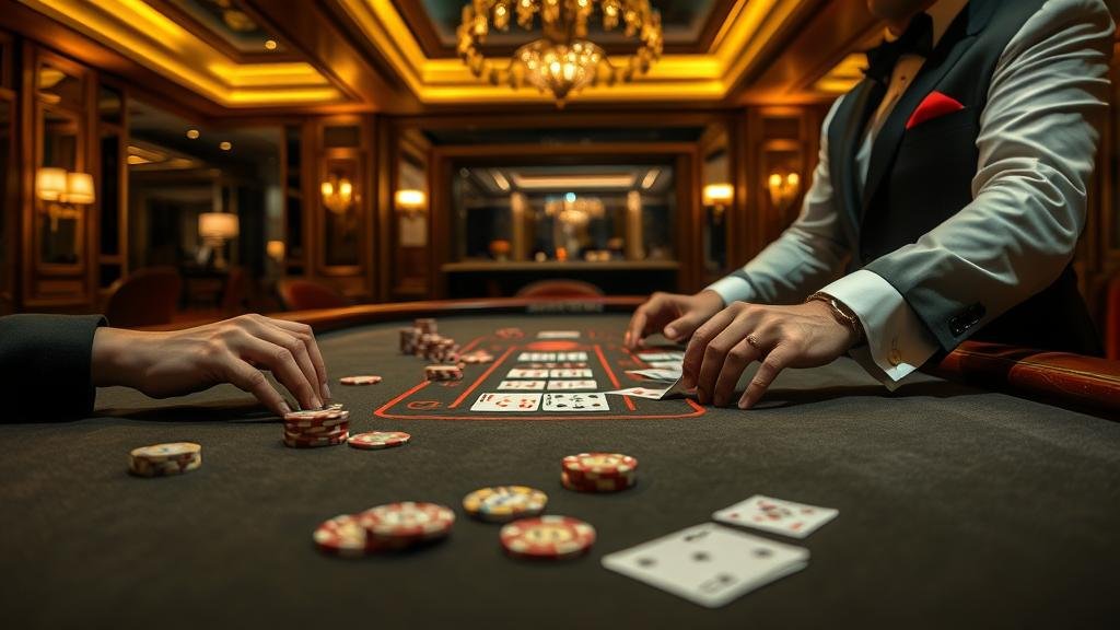 หน้าจอเกมบาคาร่าสดพร้อมสถิติ