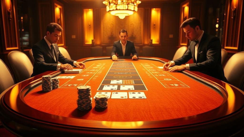 การใช้แท็บเล็ตดูสถิติและเล่นบาคาร่า