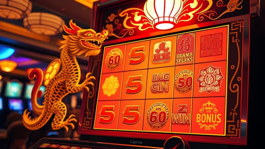 อินเทอร์เฟซเกมสล็อตธีมเอเชียที่ทันสมัย