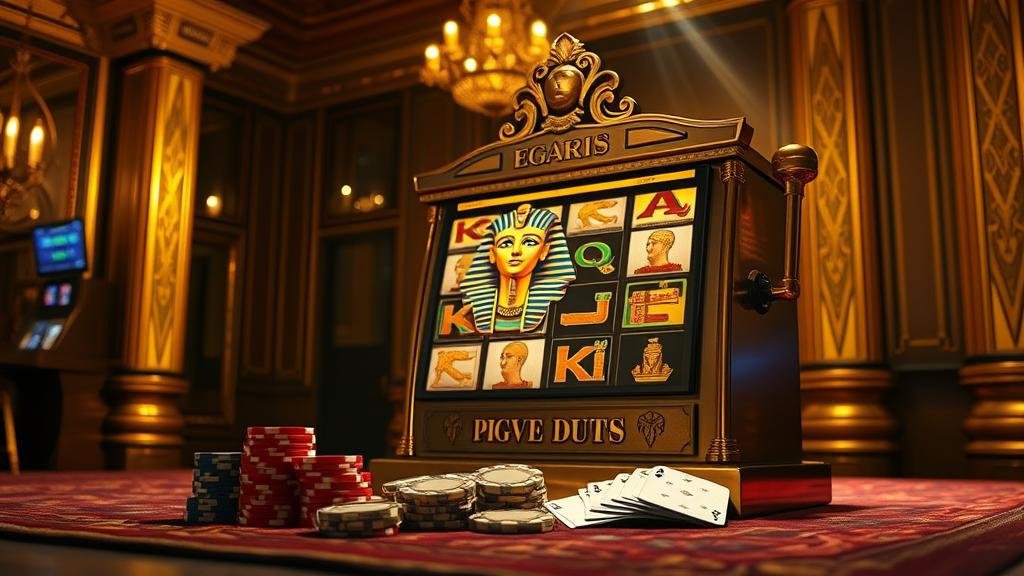 ปุ่มซื้อสปินในสล็อตธีมอียิปต์