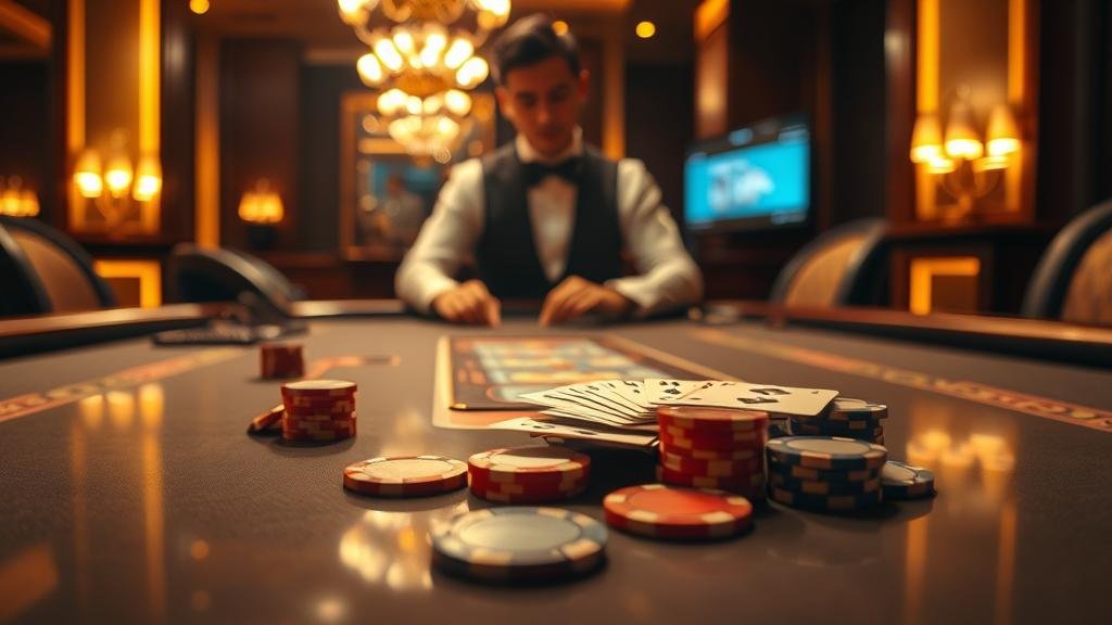 ภาพแสดงเค้าไพ่บาคาร่า ถนนไม้ขีด และถนนเล็ก