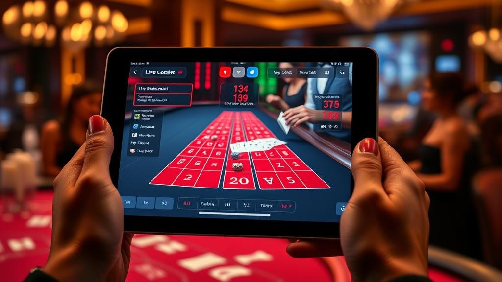 หน้าจอเกมบาคาร่าสดบน iPad