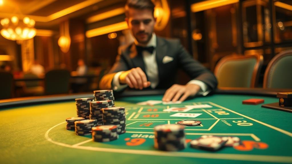 ดีลเลอร์สาวสวยสไตล์เกาหลีในเกมบาคาร่า