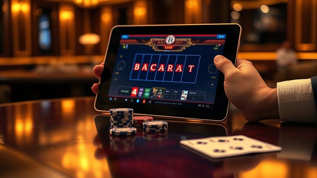 สถิติการเล่นบาคาร่าบนหน้าจอแท็บเล็ต
