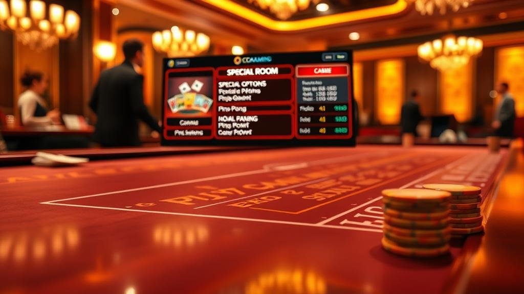 ตัวอย่างห้องบาคาร่าพิเศษ: VIP, Speed, Sexy