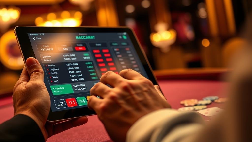 หน้าจอแอปบาคาร่าแสดงสถิติ