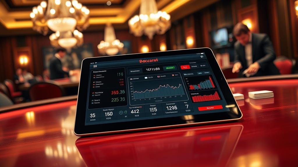 กราฟสถิติบาคาร่าสดบนแท็บเล็ต