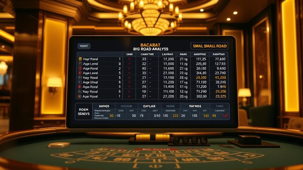 หน้าจอเกมบาคาร่า Evolution Gaming พร้อมสถิติละเอียด