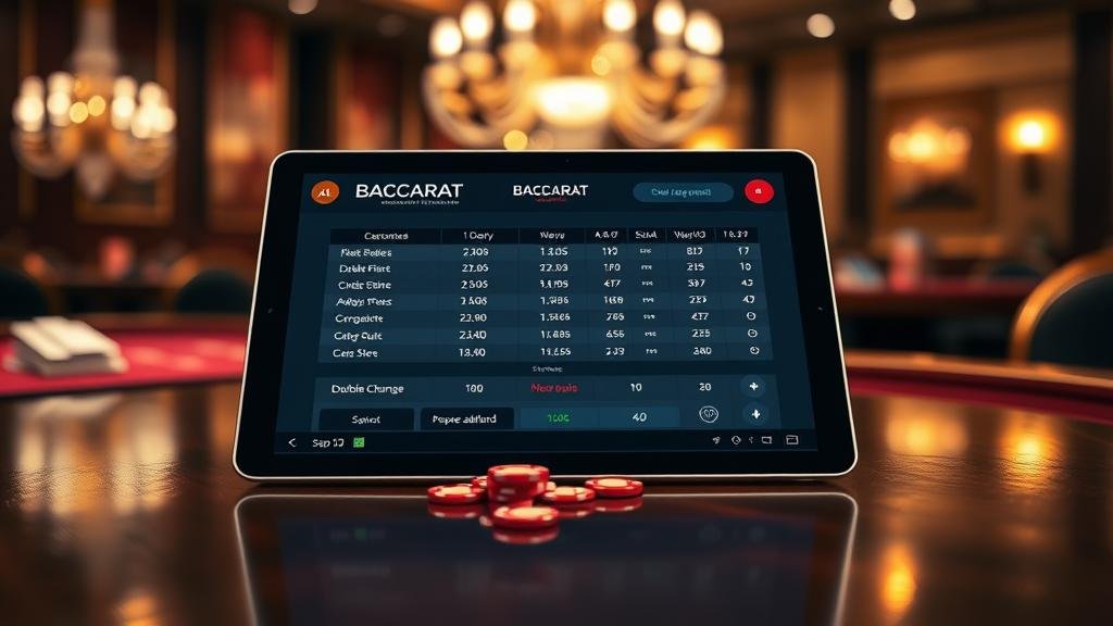 การบันทึกผลบาคาร่าบนแท็บเล็ต