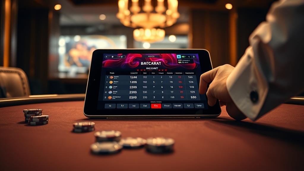 การวิเคราะห์กลยุทธ์บาคาร่าขั้นสูงบนแท็บเล็ต