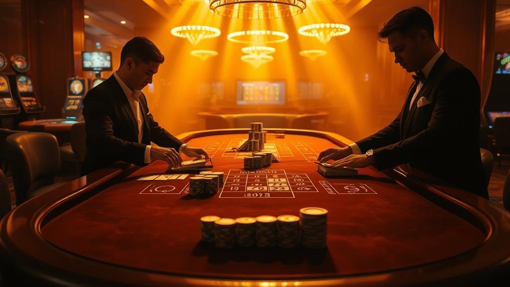 นักพนันมืออาชีพเล่นสล็อต